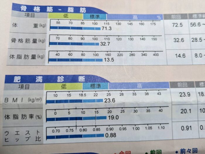家トレ開始から60日目（体脂肪率-8.4％）