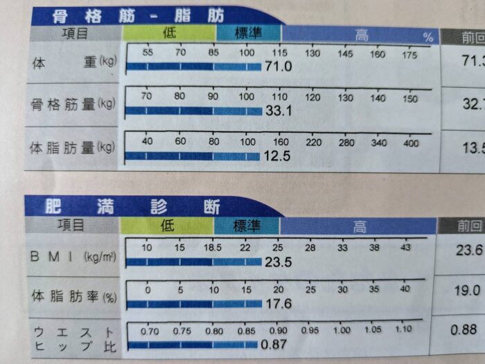 家トレ開始から64日目（体脂肪率17.6 ％）